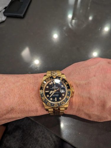 Rolex GMT-Master II 116718LN “Yellow Gold” Authentic Super Replica photo review