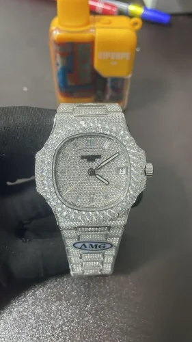 Patek Philippe Nautilus “Iced Out??5719/10G Authentic Copy 1:1 photo review