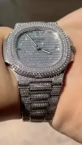 Patek Philippe Nautilus “Iced Out??5719/10G Authentic Copy 1:1 photo review