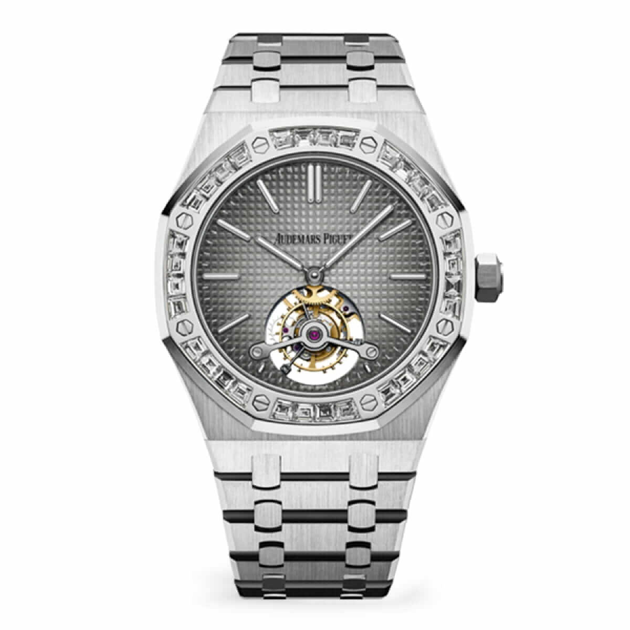 AP-Extra-Diamond-Plat-Replica1.webp Audemars Piguet Royal Oak Tourbillon Extra-Thin 26510PT.OO.1220PT.01 “Platinum Diamond” Handcrafted Clone Quality - Image 1