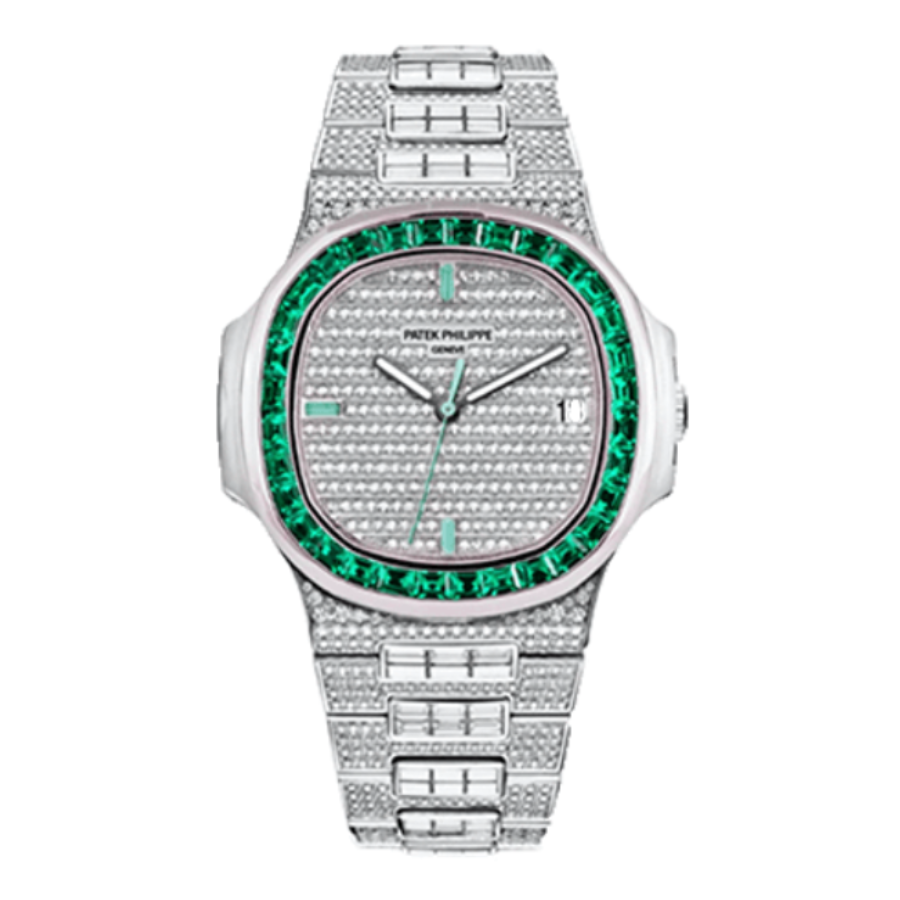 Emerald-Bezel-5711-Replica-4.webp Patek Philippe Nautilus 5711/1300A “Emerald Bezel” Premium Duplicate - Image 1