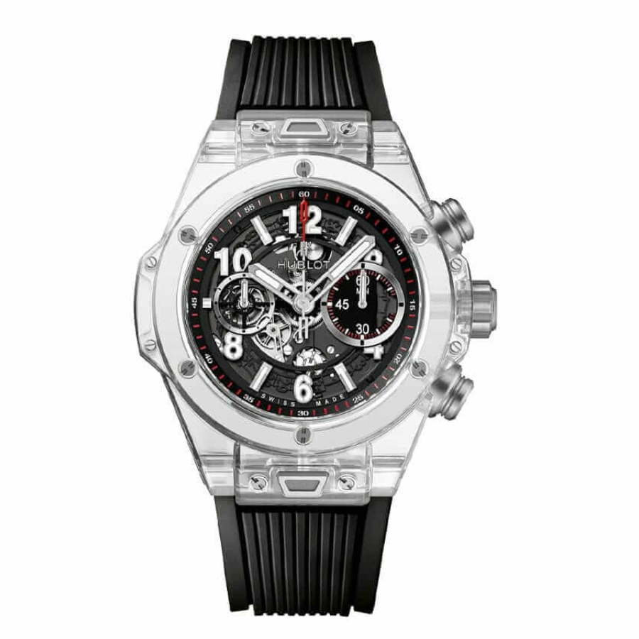 Sapphire-Case-Watch-Replica.webp Hublot Big Bang Unico “Sapphire Case” 411.JX.1170.RX Precision Duplicate 1:1 - Image 1
