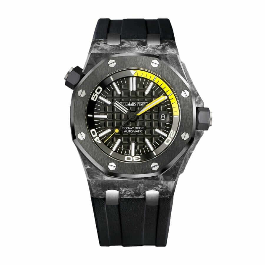 audemars-piguet-royal-oak-offshore-diver-15706au-oo-a002ca-01-replica.jpg Audemars Piguet Royal Oak Offshore Diver 15706AU “Forged Carbon” Perfect Clone Edition - Image 1