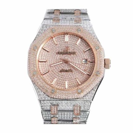 AP Royal Oak Iced Out Two-Tone 15400SR.OO.1220SR.01 Master Replica 1:1