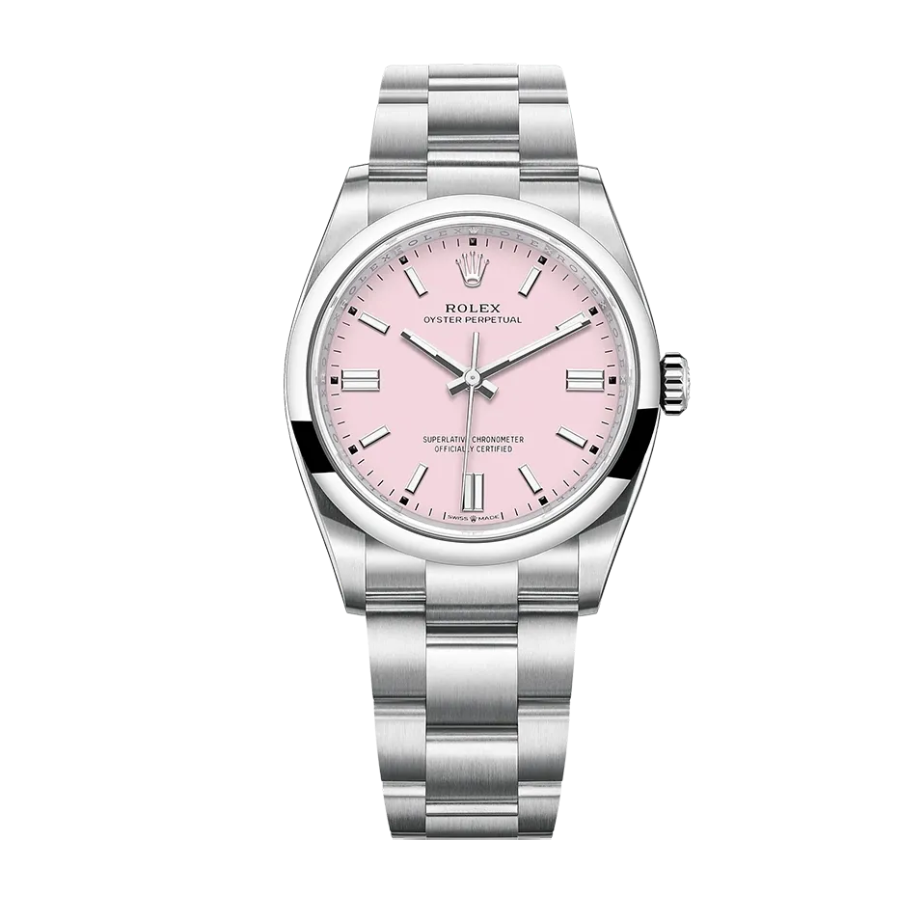 rolex-perpetual-pink-124300-replica-1.webp Rolex Oyster Perpetual 124300 “Candy Pink” Collector’s Clone 1:1 - Image 1